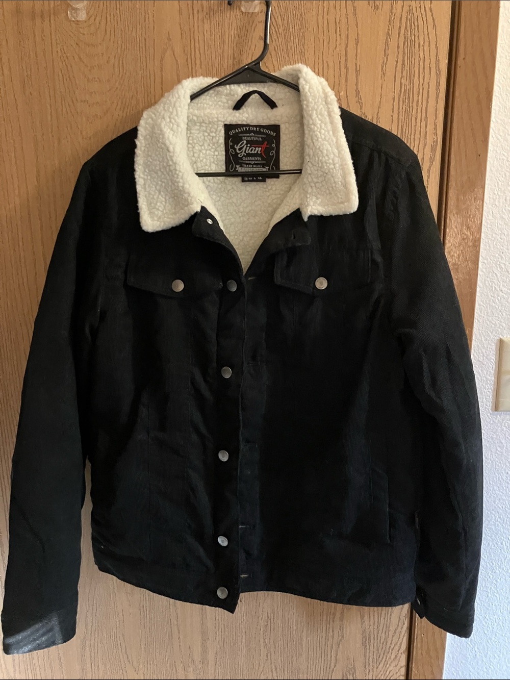 Giant Vintage Co. Black Sherpa-Lined Utility Jacket